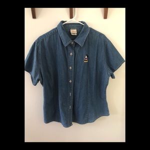 Vintage Mickey Mouse denim shirt size XL